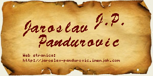 Jaroslav Pandurović vizit kartica